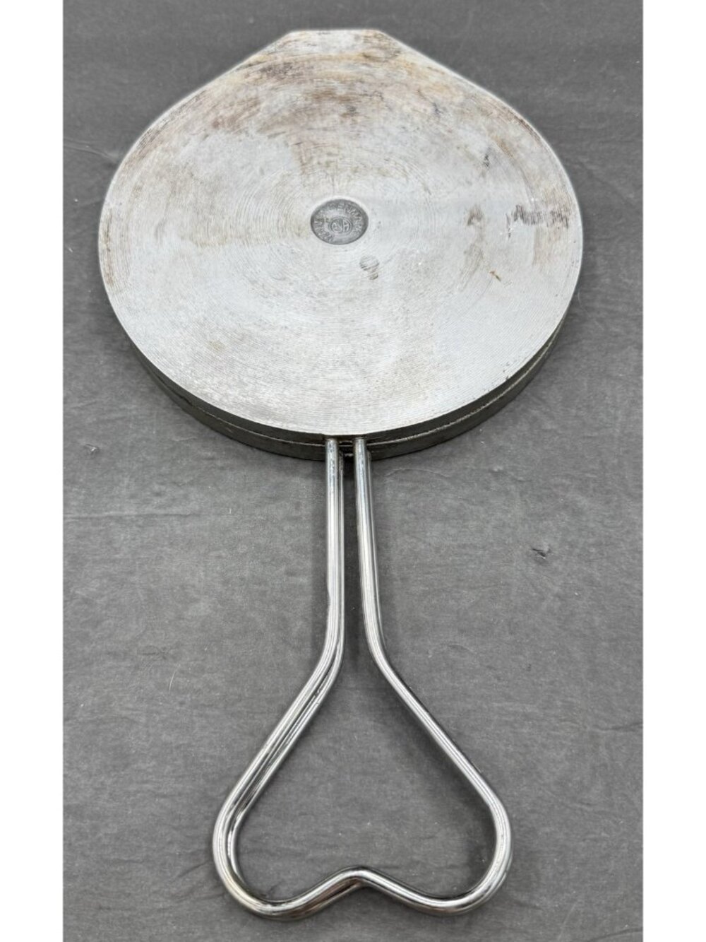 Vintage Eva Cast Aluminum Heart Waffle Iron Made in Denmark Non-Stick Pizzelle